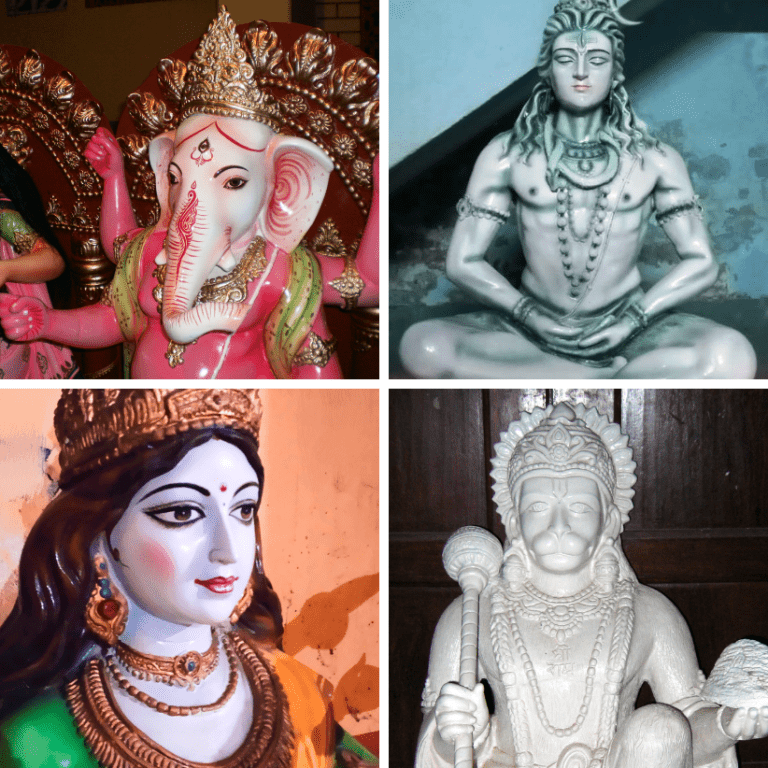 Kolkata Durga statue and other Hindu Idols made from high-quality fiberglass, crafted by expert manufacturers and exporters for divine beauty.